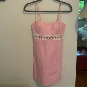 Lilly Pulitzer pink striped strappy minidress